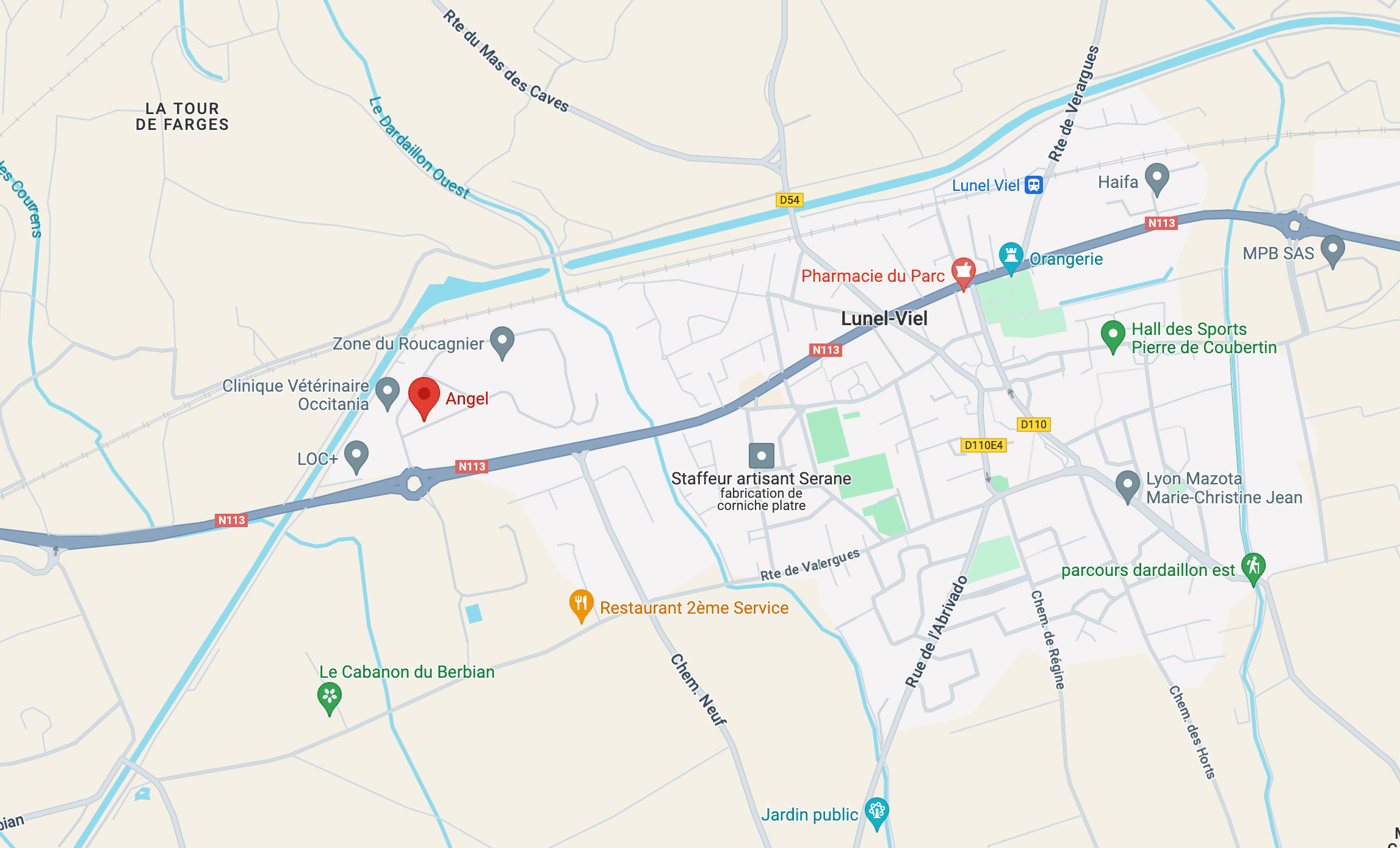 Google maps Angel coiffure